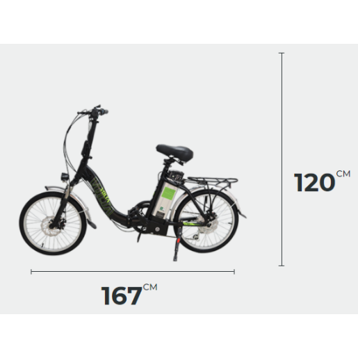 Bicicleta Pliabila, Electrica, Adulti, Volta, Shimano, B1 - 250 W, viteza maxima 25 km pe ora, autonomie 30-110 km